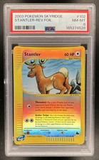 2003 Pokemon Skyridge Stantler Reverse Holo #102/144 PSA 8