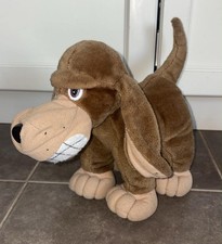 Vintage 1990 Tonka Pooch Patrol FLOPPY Hound Dog Plush Stuffed Animal Teeth show