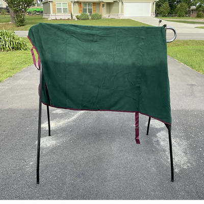 Cooler Blanket Green/Burgundy Trim Horse Blanket Used
