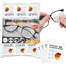 150 Pack Individually Wrapped Lens Cleaning Wipes for Eyeglasses Sunglasses