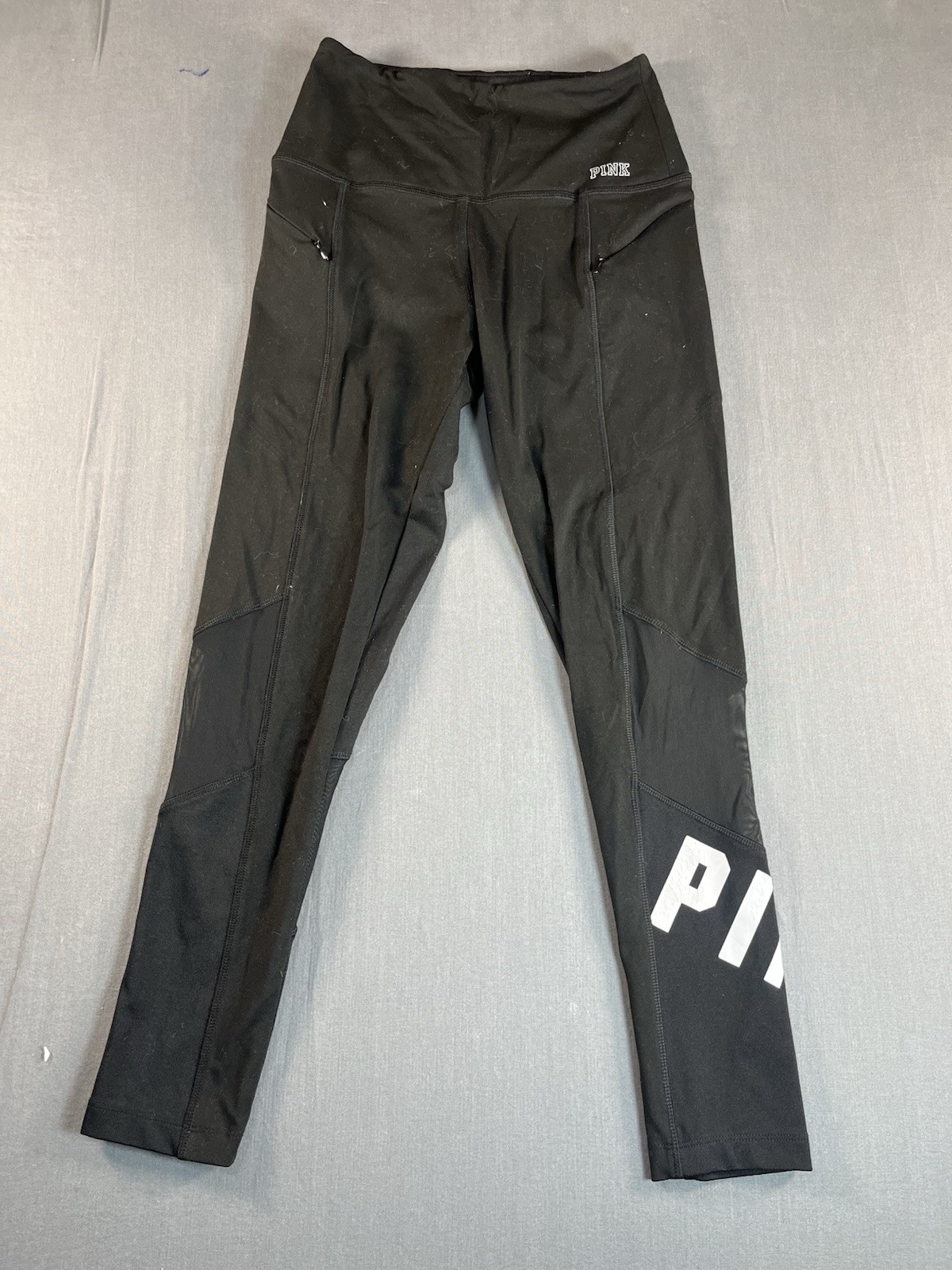PINK Victoria's Secret Ultimate Women's Ankle Leggings Black Logo Size XS