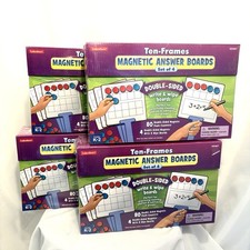 Lakeshore Magnetic Ten Frame Boards 16 Dry Erase Boards 320 Counters NEW 4 Boxes