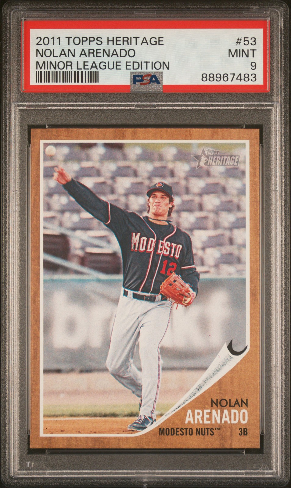 2011 Topps Heritage Minor League Edition #53 Nolan Arenado  PSA 9
