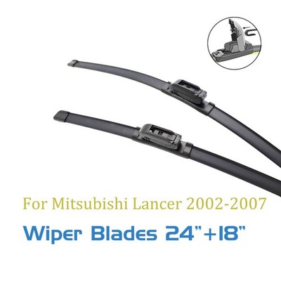 2,For Mitsubishi Lancer 2002-2007 Windshield Wiper Blades 24 18 Front J-hook