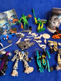 Vintage Lego Bionicle Lot 11+ figure 8562 Gahlok Lehvak Transformer Robot Kurahk