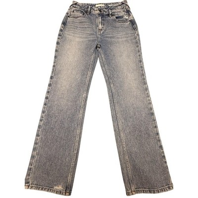 Cleo + Wolf Women s Ultra High Rise Ankle Jeans Size W28 Light Wash Jeans women