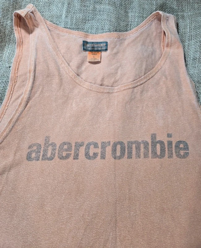 Vintage 90s Y2K Abercrombie & Fitch "Saltwater Distressed" Vest - Tank Top - - Image 3 of 4