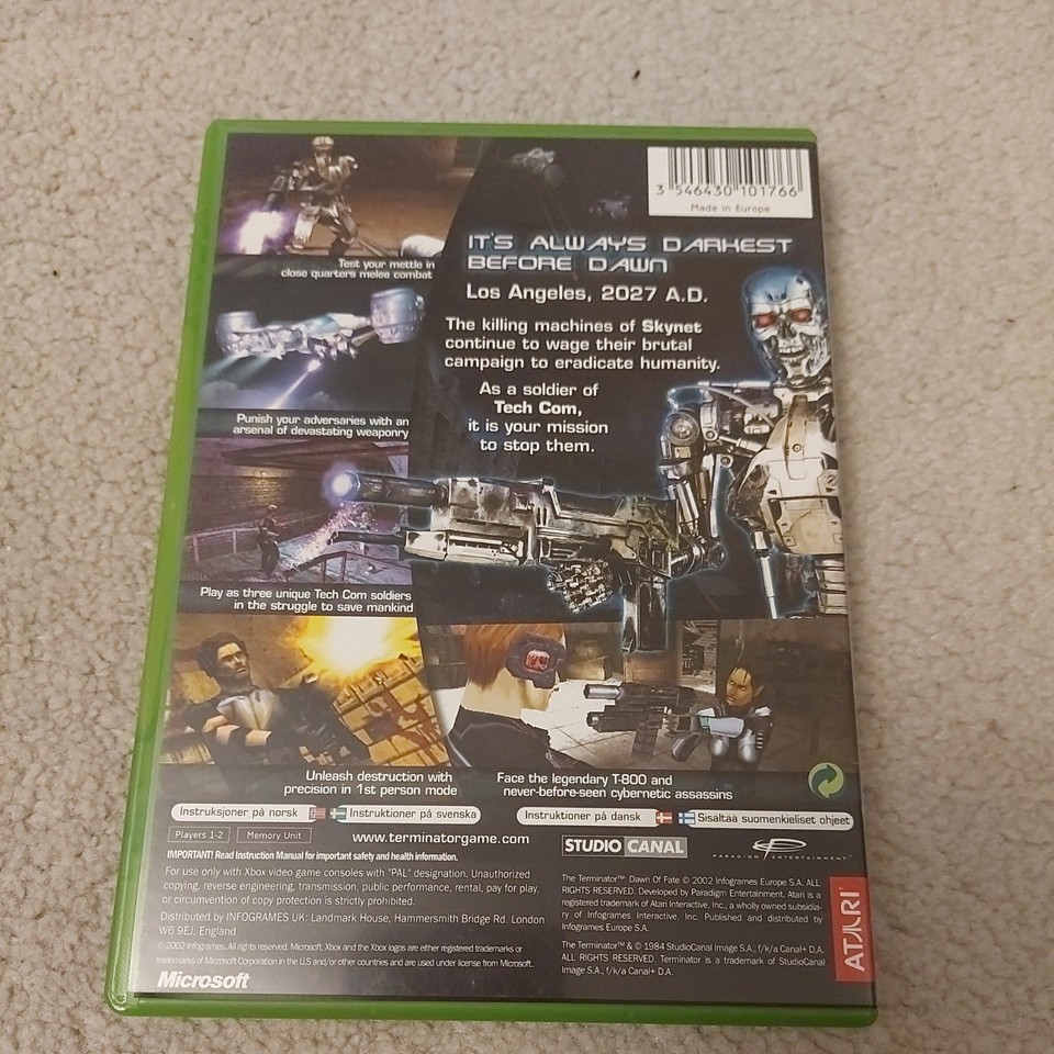 The Terminator: Dawn Of Fate - Original Xbox Game PAL UK | eBay UK