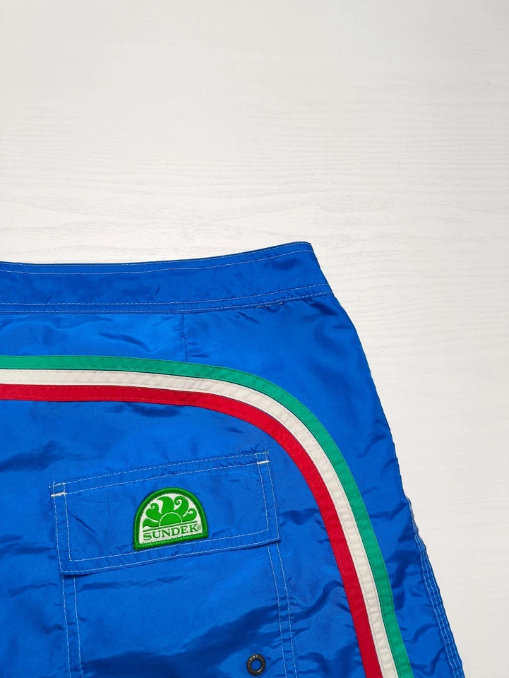 SUNDEK Short De Bain Homme Tricolore ITALIE Drapeau Italien Taille 34 / 48 ITA - Photo 4/4