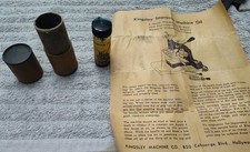 Vintage Kingsley Machine Standard Oil Company Accessory Bottle With Instructions