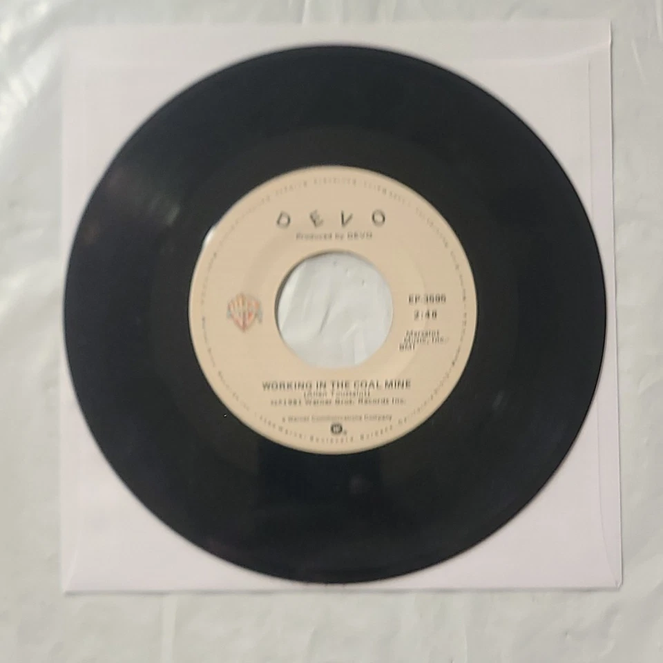 Devo ~ Working In The Coal Mine/ Same ~ Warner Bros. 45 RPM Record - Image 3 of 4
