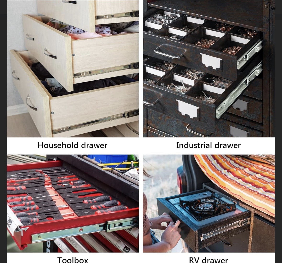 14 Inch Drawer Slides, Soft Close Drawer Slide Glides Ball, 12 pack