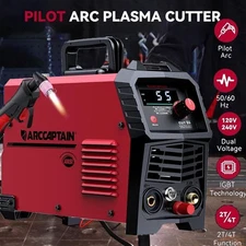 55A Plasma Cutter, Large LED Display, Non-Touch Pilot ARC Plasma Cutting Machine
