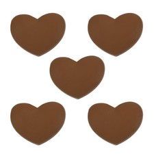 5Pcs Silicone Tennis Racket Vibration Dampener Heart Shaped, Brown