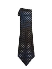 Perry Ellis Portfolio 100% Silk Tie Geometric Navy 3.75”x 57” Made In USA