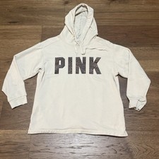 Victoria's Secret Pink Pullover Hoodie Leopard Cheetah Print Women's Size Large