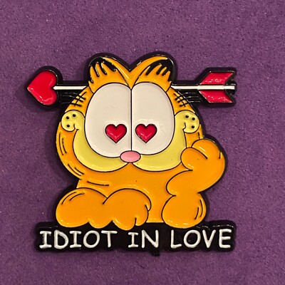 Pin, Badge, Anstecker, Garfield, Idiot in Love