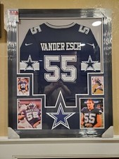 LEIGHTON VANDER ESCH AUTOGRAPHED DALLAS COWBOYS NIKE JERSEY  FRAMED COA