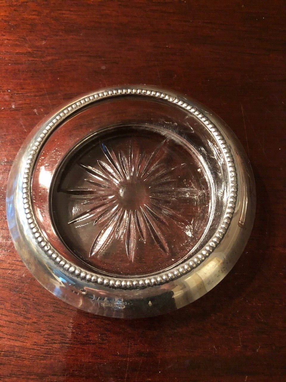 8 STERLING SILVER & Glass Coaster • FRANK M. WHITING & CO, USA eBay