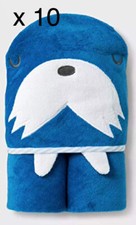 10 x CLOUD ISLAND WALRUS INFANT HOODED TOWEL 100 COTTON NWT SZ 30 x 30