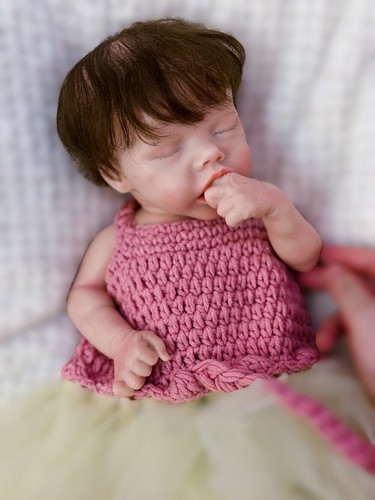 Muñeca bebé de silicona maciza de cuerpo completo de 18 pulgadas hecha a mano muñeca niña recién nacida cabello enraizado - Imagen 8 de 15