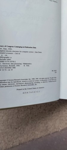 Applied Discrete Structures for Computer Science - 2nd Edition Doerr & Levasseur - 第 3/4 張圖片