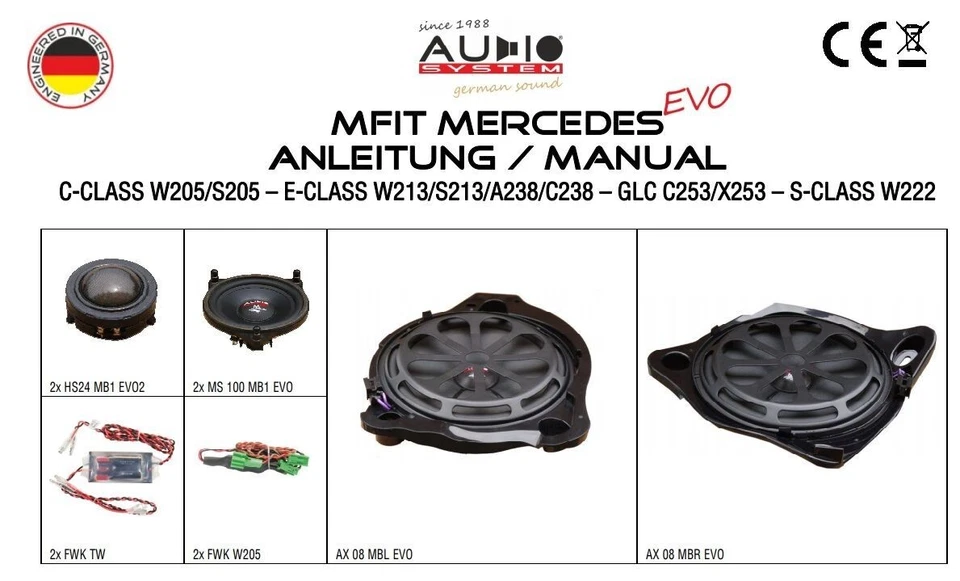 Auto Lautsprecher Mercedes AUDIO SYSTEM MFIT 300 Watt 3-Wege  GLC X253 C253 - Bild 2 von 4
