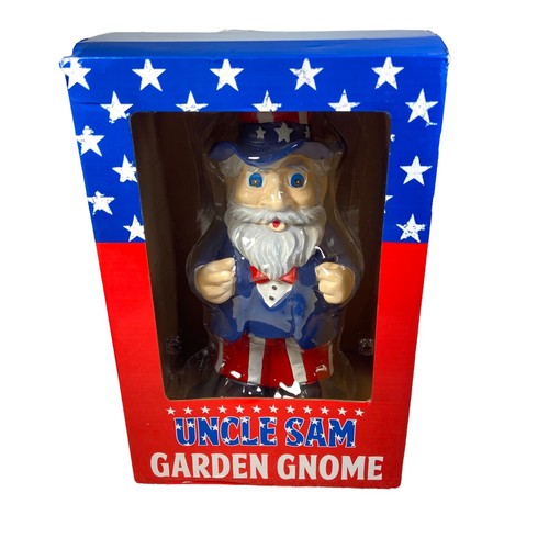 Uncle Sam Garden Gnome | 11” | American Independence Day | USA | NEW