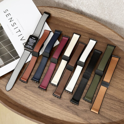 For Samsung Galaxy Fit3 SM-R390 Watch Magnetic Silicone Leather Sport Strap Band