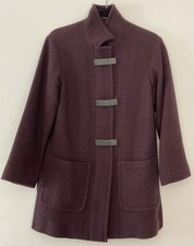 Loro Piana Aubergine 100% Cashmere Coat It 38 Uk8-10 Vgc