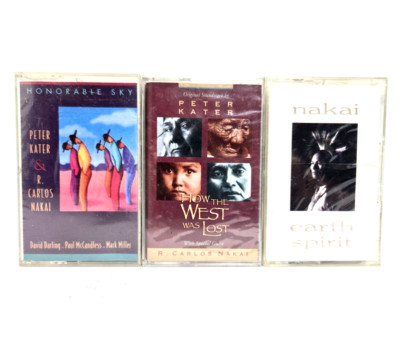 Lot of 3 Peter Kater & R. Carlos Nakai Cassette Tapes Native American Flute New