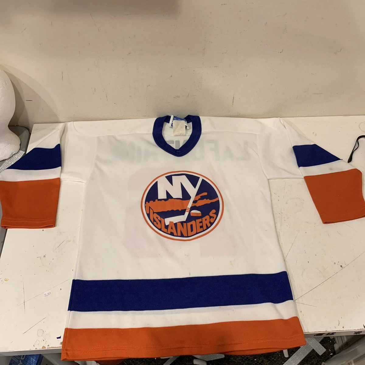 VTG 80s CCM Gerry Cosby ISLANDERS BOYS LARGE JERSEY LaFONTAINE