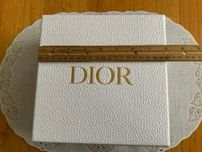 CHRISTIAN DIOR Empty White Textured Gift Box Magnet Closure 7.75x 7.75”AUTHENTIC