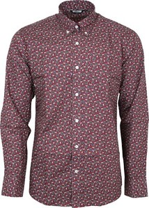 maroon button up