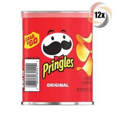 12x Cans Pringles Grab N' Go Original Flavored Potato Crisps Chips Snack - 1.3oz
