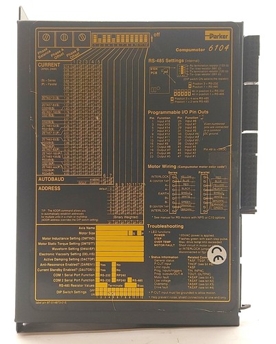 Parker ZETA6104-57-102 Motor Schrittmotor Antrieb, 1-Achse 170VDC 4A, 120VAC - Bild 4 von 8