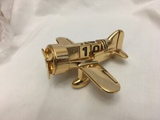 Gold plated Airplane with Day of the Week uDate Blocks