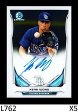 1-2014 BOWMAN CHROME PROSPECTS AUTO KEAN WONG ANGELS QTY