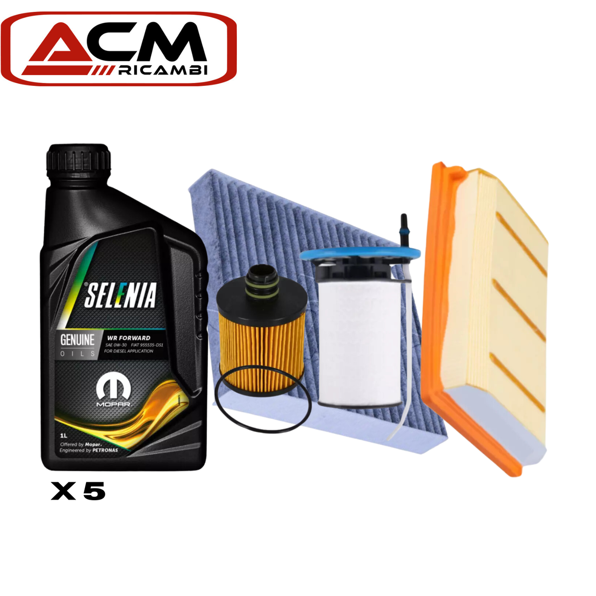 KIT TAGLIANDO 4 FILTRI OLIO 0W20 PER FIAT TIPO 1.3 D MULTIJET 11/2015 - Foto 10