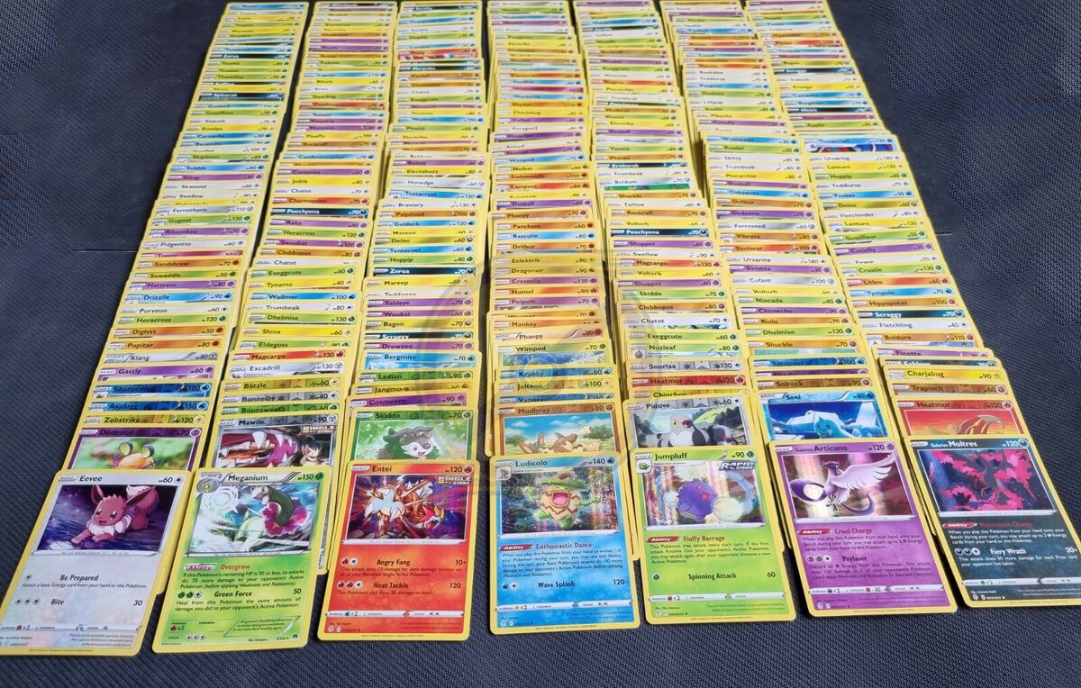 200 Pokemon Cards Bulk Lot 2x Ultra Rare V 24 Rares & Shiny Holo Amazing  Gift!