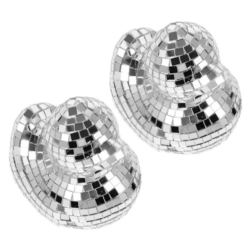 2 Pcs Mirror Duck Ornaments Cute Shape Disco Balls Decorative Adornment - Picture 4 of 12
