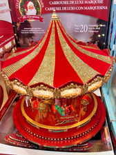 Mr Christmas 17" Marquee Deluxe Carousel Xmas Decorations Plays 20 songs 240 LED