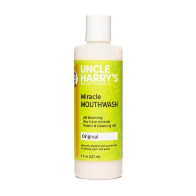 Uncle Harry's Natural Alkalizing Miracle Mouthwash, Oral Care Mouth Rinse, 8 oz