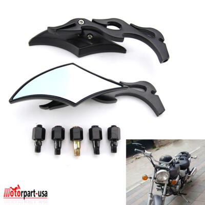 KEEPDSGN Black Aluminum Rear View Side Mirrors – For Harley Street Glide & Touring Models