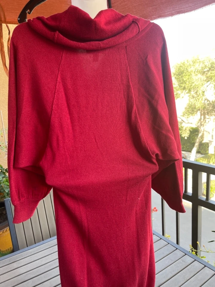 Vestido suéter rojo de cachemir de seda Bebe para mujer talla XS Foto 4 de 4