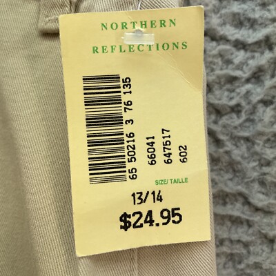 c Northern Reflections Shorts Women's 13-14 Light Khaki Pleated