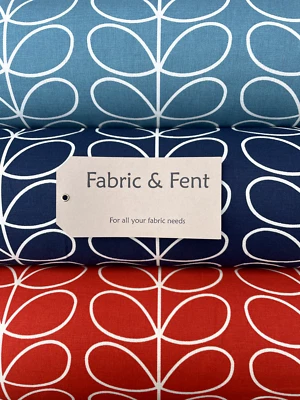 NEW Designer ORLA KIELY Linear Stem Cotton Fabric Curtains/Cushion/Upholstery