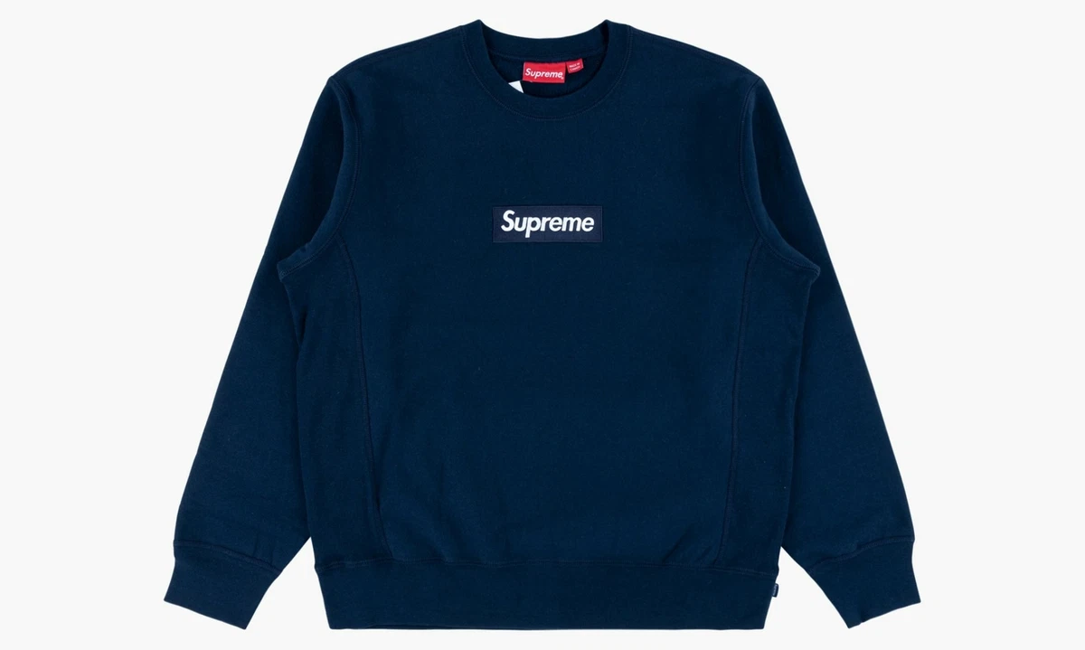 Brand New DS Supreme Box Logo Crewneck FW18 Navy XL X-Large 100% Authentic