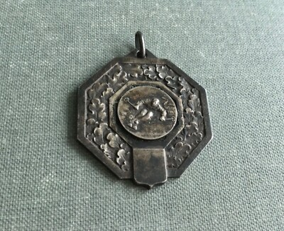 Pendentif Médaille Art Déco Sportif Français Par Edouard Fraisse - Coupe SCL 1948 - Argent 0.840