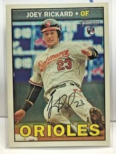Joey Rickard 2016 Topps Heritage High Number SP Action Image Variation RC #566